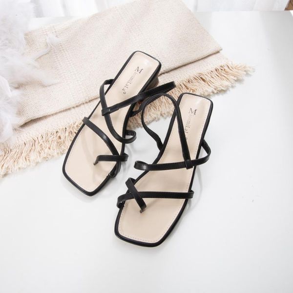 shoes cross-tied med woman's slippers slides square heel 2021 block scandals pu hoof heels rubber rome fabric m, Black
shoes cross-tied med woman's slippers slides square heel 2021 block scandals pu hoof heels rubber rome fabric m, Black