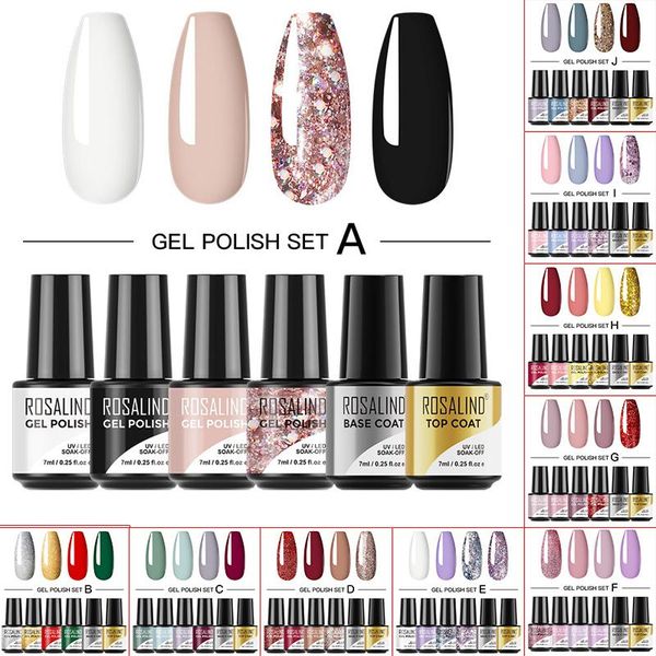 nail polish rosalind 6pcs gel polishes hybrid varnish all for manicure art glitter color base coat uv semi permanent gellak
nail polish rosalind 6pcs gel polishes hybrid varnish all for manicure art glitter color base coat uv semi permanent gellak
