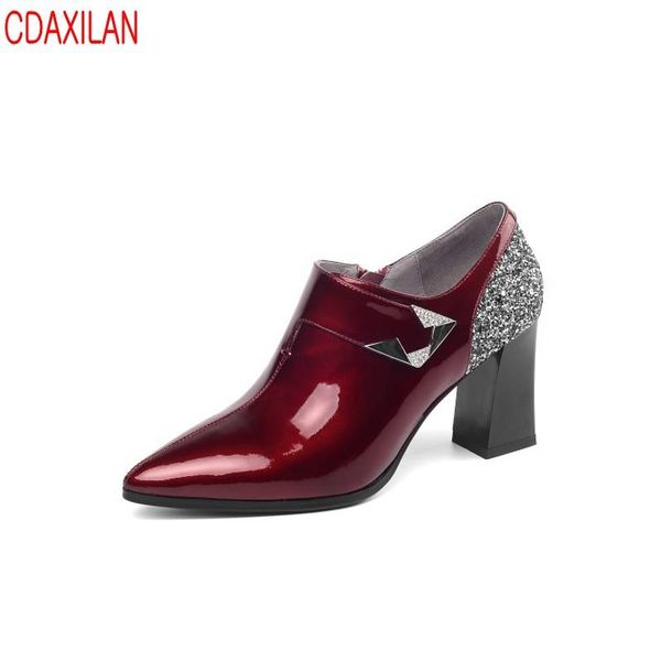 dress shoes cdaxilan arrived women's pumps genuine cow patent leather pointed toe high-heels ladies parties, Black
dress shoes cdaxilan arrived women's pumps genuine cow patent leather pointed toe high-heels ladies parties, Black