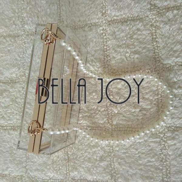 acrylic transparent women clutch evening bags pearl chain handbag shoulder gold hardware
acrylic transparent women clutch evening bags pearl chain handbag shoulder gold hardware