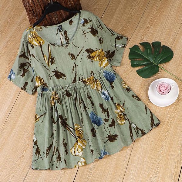 plus size t-shirt 4xl 5xl blouse women summer short sleeve floral print casual cotton and linen ladies tunic, Black
plus size t-shirt 4xl 5xl blouse women summer short sleeve floral print casual cotton and linen ladies tunic, Black