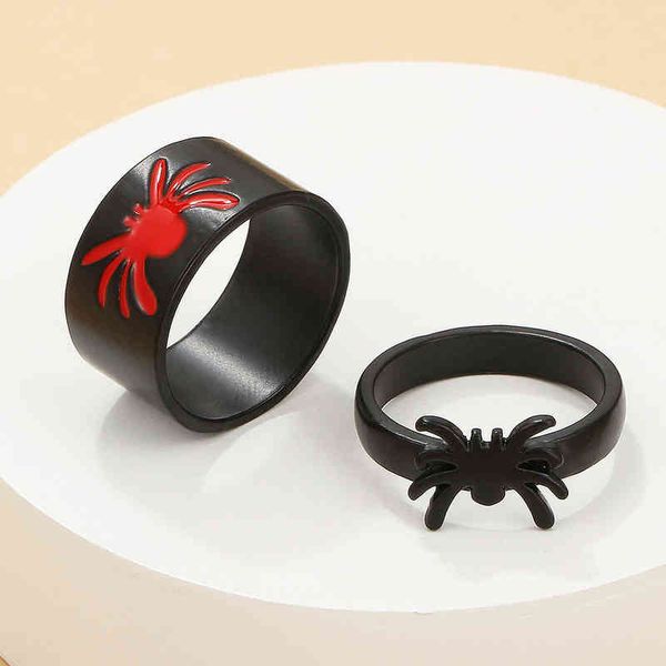 2 pcs/set new gothic spider couple rings for women man simple creativity black silver color geometric metal animal finger ring
2 pcs/set new gothic spider couple rings for women man simple creativity black silver color geometric metal animal finger ring
