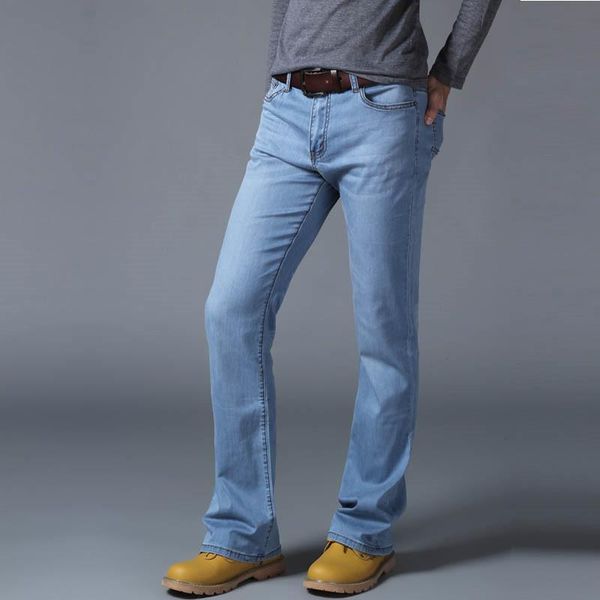 jeans men summer men's denim pants trousers slim stretch korean tide micro flare more sizes 28-34, Blue
jeans men summer men's denim pants trousers slim stretch korean tide micro flare more sizes 28-34, Blue
