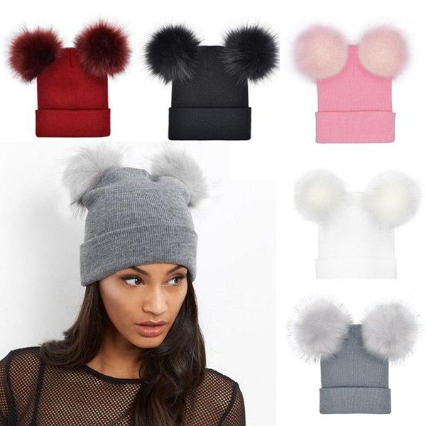 beanie/skull caps women winter warm double pom crochet knit hat bobble beanie ski soft cap, Blue;gray
beanie/skull caps women winter warm double pom crochet knit hat bobble beanie ski soft cap, Blue;gray