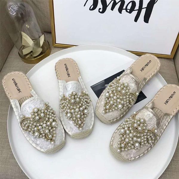 slippers luxury women mules shoes crystals slides fashion flat sandals brand ladies design elegant lace, Black
slippers luxury women mules shoes crystals slides fashion flat sandals brand ladies design elegant lace, Black