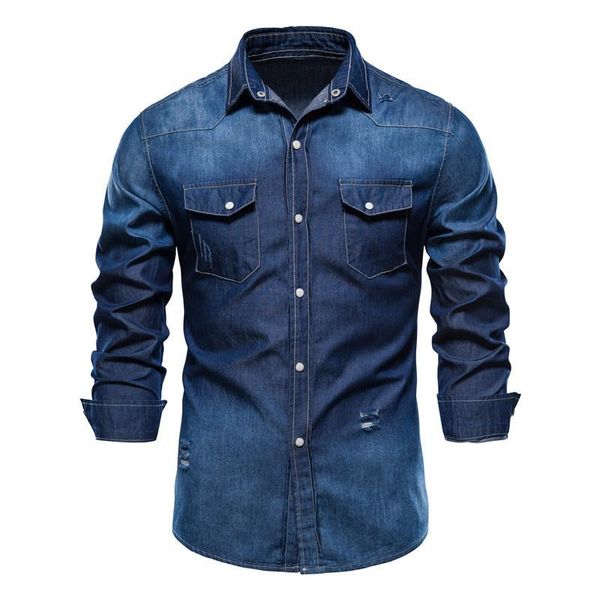men's casual shirts designer men long sleeve gradient denim shirt mens dress male jean soft 100% cotton 2021, White;black
men's casual shirts designer men long sleeve gradient denim shirt mens dress male jean soft 100% cotton 2021, White;black