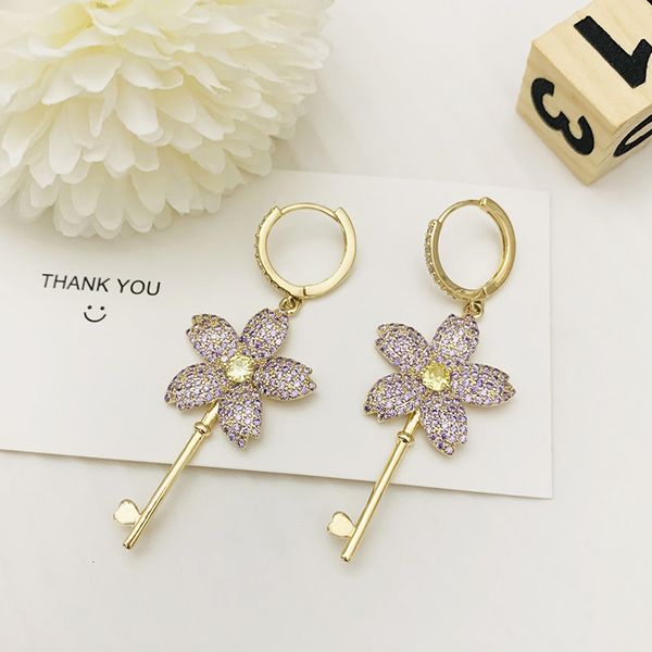 backs earrings flower purple zircon personalized key chain fashion sweet love petals super fairy temperament tassel, White
backs earrings flower purple zircon personalized key chain fashion sweet love petals super fairy temperament tassel, White