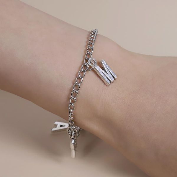 charm bracelets punk 2021 alphabet chain for women coin alloy bangle fashion bohemian jjeewelry gift, Golden;silver
charm bracelets punk 2021 alphabet chain for women coin alloy bangle fashion bohemian jjeewelry gift, Golden;silver