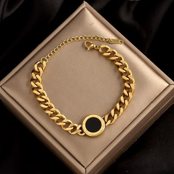 charm bracelets luxury jewelry rose gold stainless steel roman numerals chunky & bangles female bracelet for women, Golden;silver
charm bracelets luxury jewelry rose gold stainless steel roman numerals chunky & bangles female bracelet for women, Golden;silver