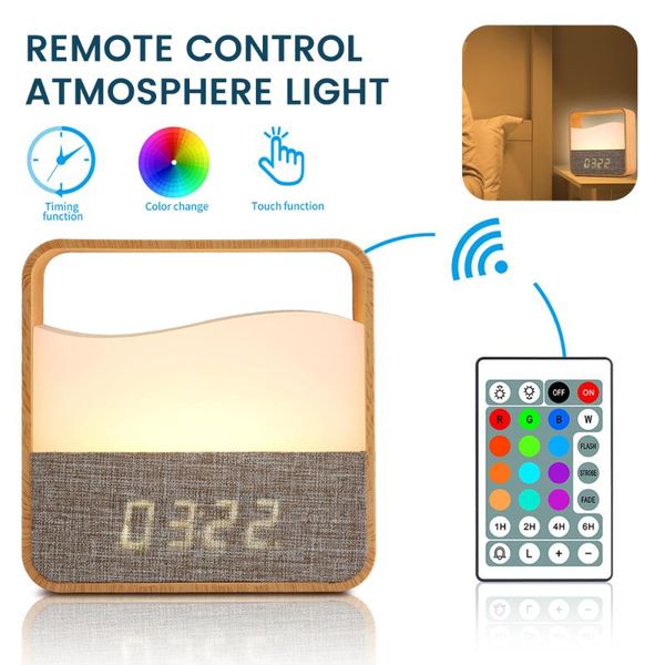 night lights wake up light alarm clock with remote control 12 colors sunrise for kids table home decoration 
night lights wake up light alarm clock with remote control 12 colors sunrise for kids table home decoration