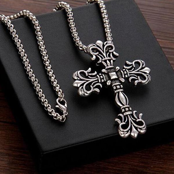 wholesale cross stainless steel pendant necklace titanium steels vintage retro gothic punk hip-hop long sweater chain party jewelry accessor, Silver
wholesale cross stainless steel pendant necklace titanium steels vintage retro gothic punk hip-hop long sweater chain party jewelry accessor, Silver