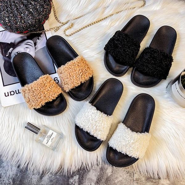 female shoes ladies' slippers big size low luxury slides platform fur flip flops 2021 designer soft plush basic rome rubber, Black
female shoes ladies' slippers big size low luxury slides platform fur flip flops 2021 designer soft plush basic rome rubber, Black