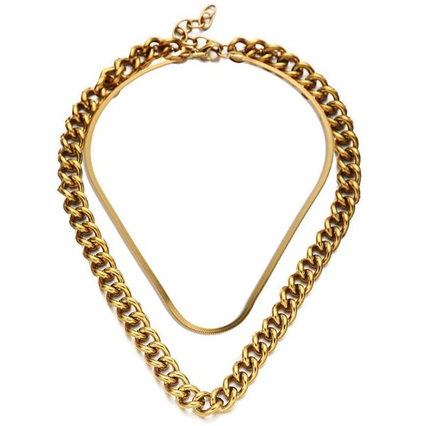 chains hip hop design stainless steel multilayer chain necklace for women men choker necklaces fashion snake link jewelry, Silver
chains hip hop design stainless steel multilayer chain necklace for women men choker necklaces fashion snake link jewelry, Silver
