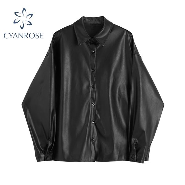 long pu faux leather jacket coat women autumn winter loose vintage streetwear black motorcycle jackets zipper outerwear 210417
long pu faux leather jacket coat women autumn winter loose vintage streetwear black motorcycle jackets zipper outerwear 210417
