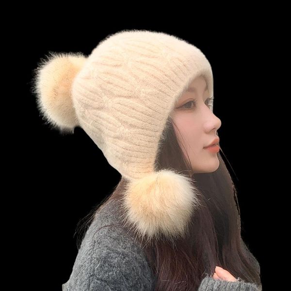 beanie/skull caps sparsil fur pom poms hat woman winter doble-layer fleece warm beanies female sweet knitted bonnet hats outdoor ski, Blue;gray
beanie/skull caps sparsil fur pom poms hat woman winter doble-layer fleece warm beanies female sweet knitted bonnet hats outdoor ski, Blue;gray