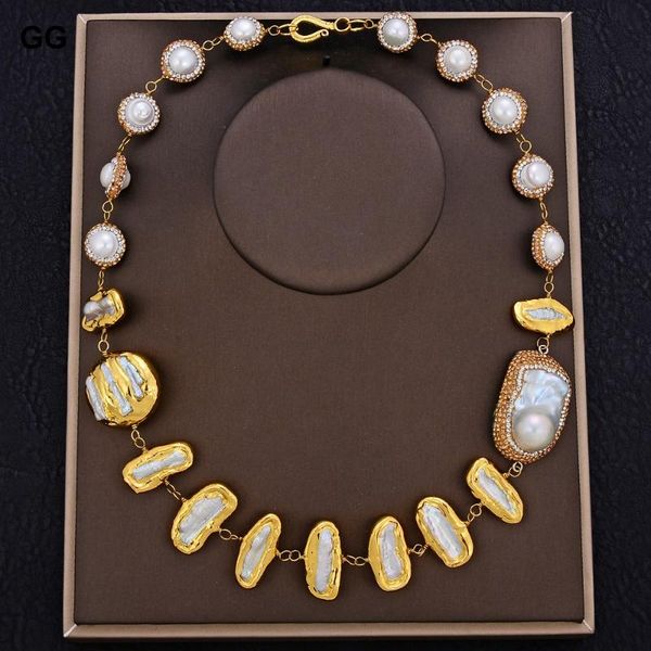chains jk freshwater white keshi biwa pearl yellow golden plated necklace for women, Silver
chains jk freshwater white keshi biwa pearl yellow golden plated necklace for women, Silver