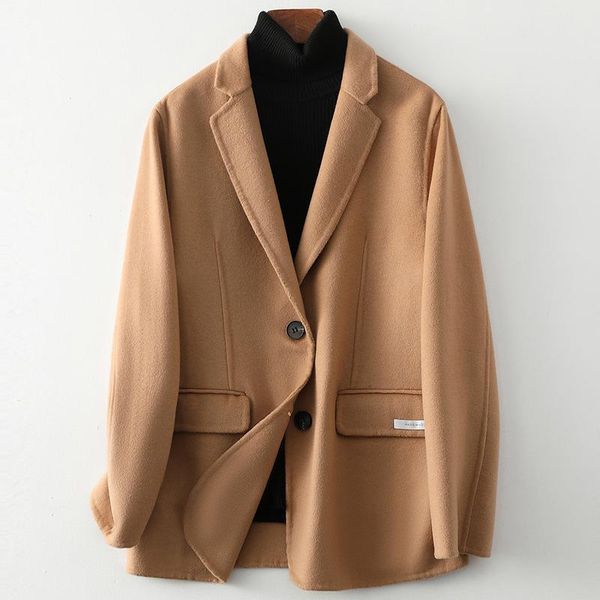 women's wool & blends 2021 classic style 100% short coat women notched collar single breasted double-faced woollen overcoats warm casua, Black
women's wool & blends 2021 classic style 100% short coat women notched collar single breasted double-faced woollen overcoats warm casua, Black