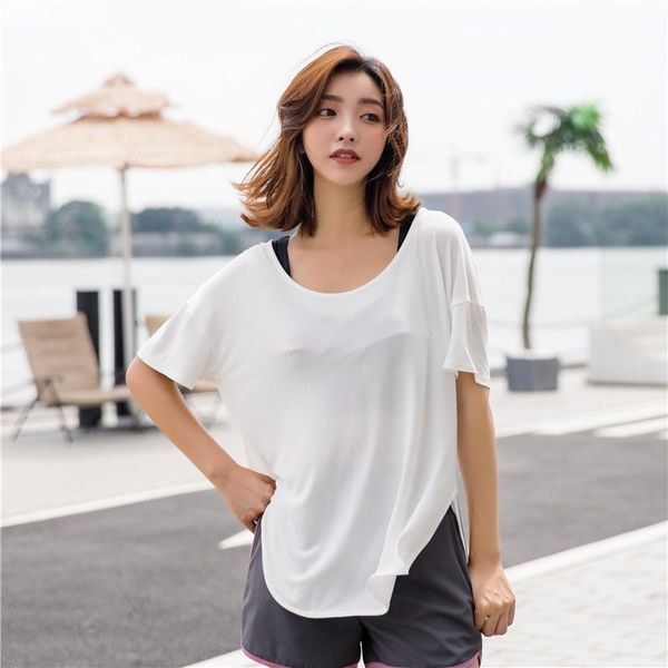 yoga outfits loose sport t-shirt woman slim gym fitness singlet running training clothes for women smock quick drying, White;red
yoga outfits loose sport t-shirt woman slim gym fitness singlet running training clothes for women smock quick drying, White;red