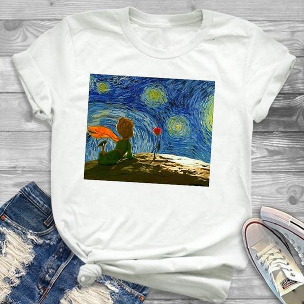 and women lady star mens night princes painting printed ladies tee female clothes graphic, White;black
and women lady star mens night princes painting printed ladies tee female clothes graphic, White;black