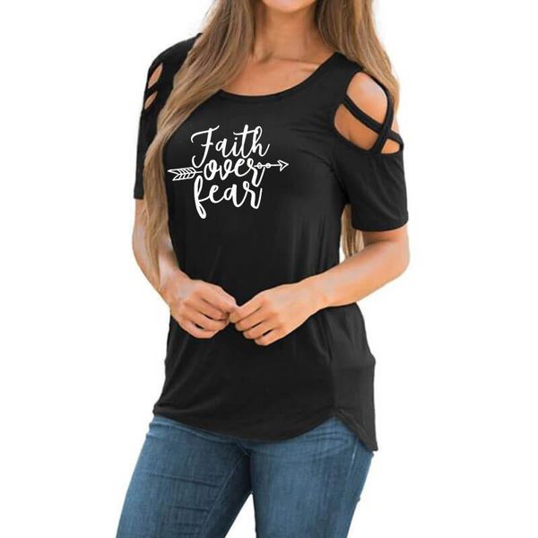 faith over fear arrow christmas print shirt female harajuku off shoulder lover gift vintage t-shirt women hollow femme women's, White
faith over fear arrow christmas print shirt female harajuku off shoulder lover gift vintage t-shirt women hollow femme women's, White