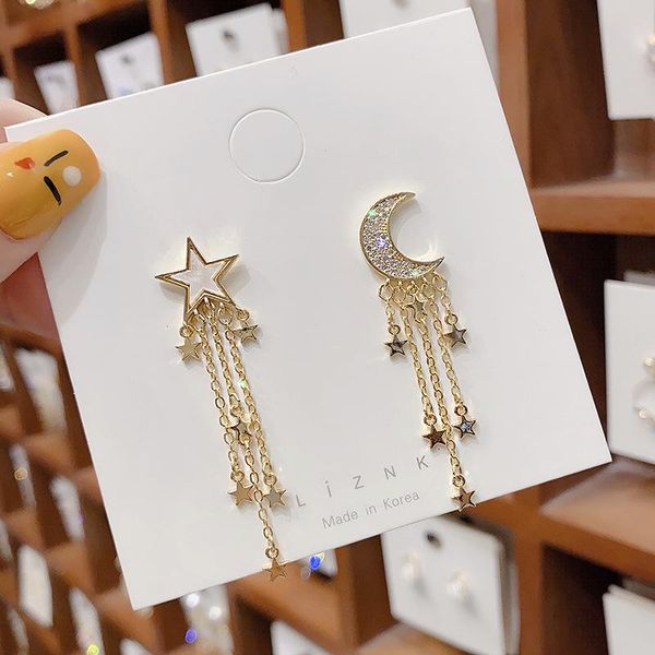 women's jewelry earrings moon and star trend asymmetrical unusual hanging drop fairy long rose gold funny with chains dangle & chandeli, Silver
women's jewelry earrings moon and star trend asymmetrical unusual hanging drop fairy long rose gold funny with chains dangle & chandeli, Silver