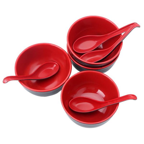 sets bowls and spoons break resistant dishwasher safe melamine soup noodle cereal tableware for homes restaurants
sets bowls and spoons break resistant dishwasher safe melamine soup noodle cereal tableware for homes restaurants