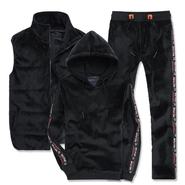 men's tracksuits men gold velvet sweater hoodie coat pants winter sports 3 piece sets fashion casual vintage thicken keep warm plus siz, Gray
men's tracksuits men gold velvet sweater hoodie coat pants winter sports 3 piece sets fashion casual vintage thicken keep warm plus siz, Gray