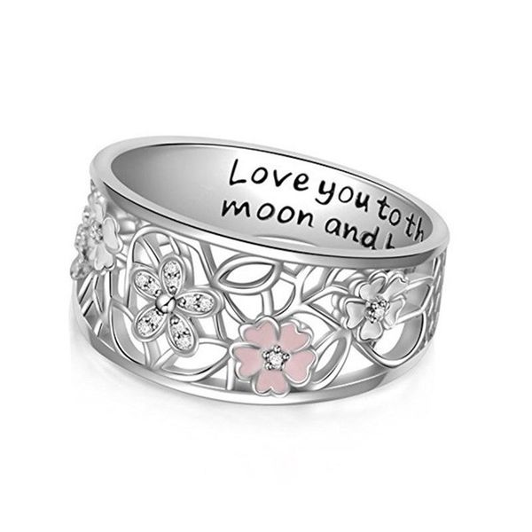 wedding rings classic romantic enamel flower letter ring for women "love you to the moon and back"engagement party jewelry, Slivery;golden
wedding rings classic romantic enamel flower letter ring for women "love you to the moon and back"engagement party jewelry, Slivery;golden