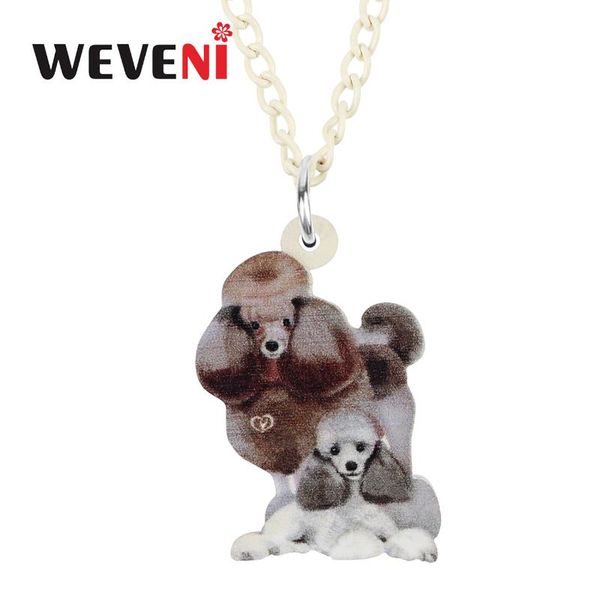 pendant necklaces weveni mother's day acrylic sweet poodle dogs necklace fashion chain unique charms gifts party jewelry for women girl, Silver
pendant necklaces weveni mother's day acrylic sweet poodle dogs necklace fashion chain unique charms gifts party jewelry for women girl, Silver