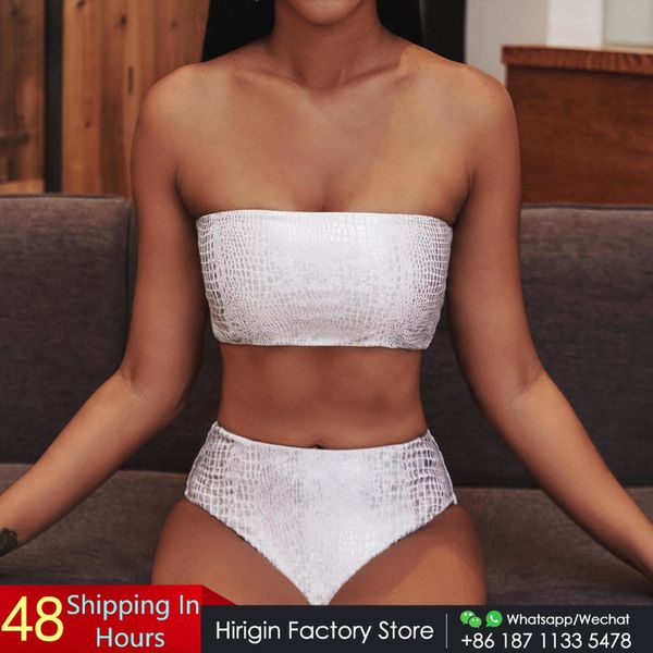 strapless high waist women swimwear bikini set sequins serpentine bathing suit padded swimsuit beach, White;black
strapless high waist women swimwear bikini set sequins serpentine bathing suit padded swimsuit beach, White;black