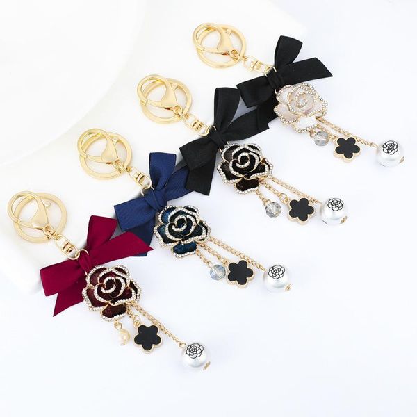 keychains luxury fashion trend bow design camellia keychain pendant key chain handbag decoration pendent car ring accessories, Silver
keychains luxury fashion trend bow design camellia keychain pendant key chain handbag decoration pendent car ring accessories, Silver