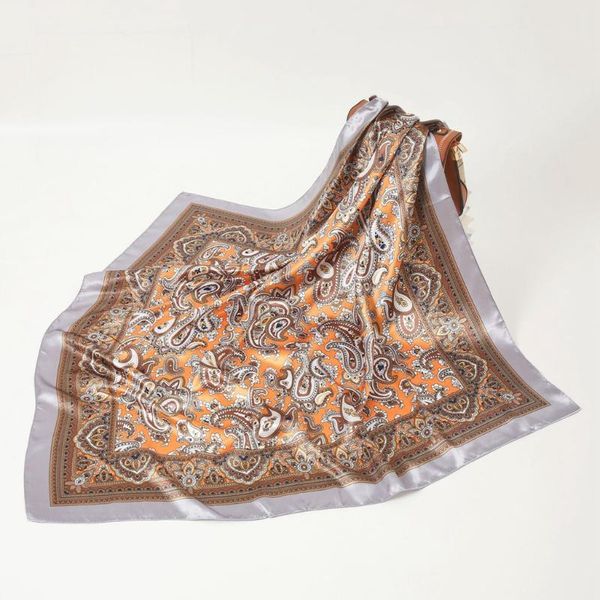 scarves amyo 90cm square scarf silk satin bandana women print summer small bag wrap bohemian ladies muslim islamic kerchief, Blue;gray
scarves amyo 90cm square scarf silk satin bandana women print summer small bag wrap bohemian ladies muslim islamic kerchief, Blue;gray