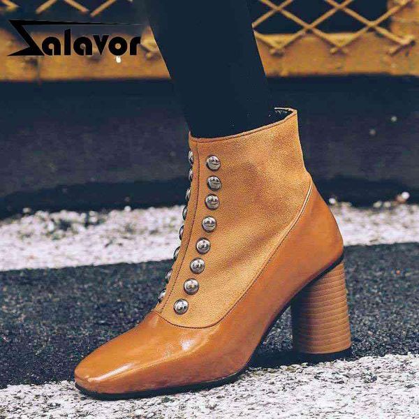 boots zalavor vintage square toe ankle for women zipper high heels shoes rivets office ladies footwear plus size 32-48, Black
boots zalavor vintage square toe ankle for women zipper high heels shoes rivets office ladies footwear plus size 32-48, Black
