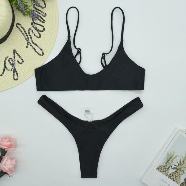 push-up swimsuit swimwear triangle bather suit swimming biquini women solid bikini set women's, White;black
push-up swimsuit swimwear triangle bather suit swimming biquini women solid bikini set women's, White;black