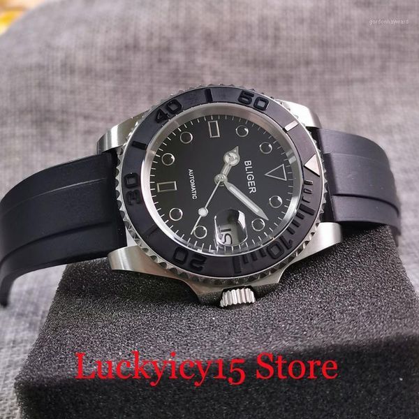 black men watch sapphire crystal miyota 8215 screw crown glass with magnifier rotating bezel ceramic insert wristwatches, Slivery;brown
black men watch sapphire crystal miyota 8215 screw crown glass with magnifier rotating bezel ceramic insert wristwatches, Slivery;brown
