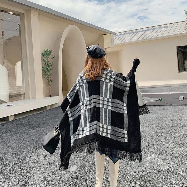 scarves autumn and winter tassel imitation cashmere scarf women's long thick padded shawl dual-use warm korean version of wild cloak, Blue;gray
scarves autumn and winter tassel imitation cashmere scarf women's long thick padded shawl dual-use warm korean version of wild cloak, Blue;gray