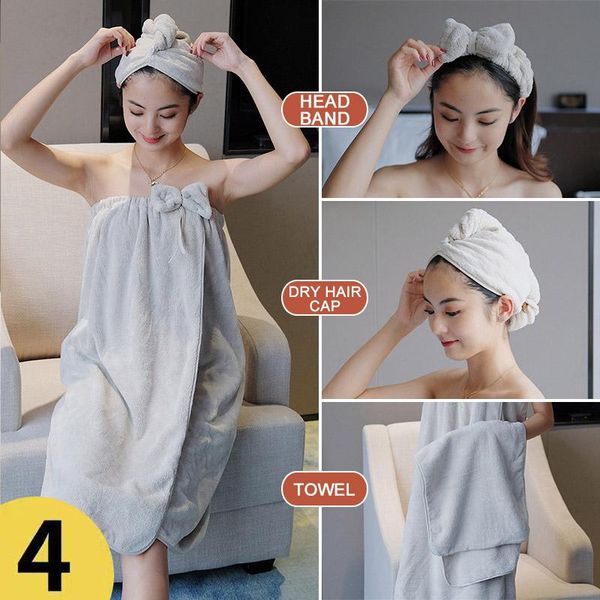 towel 4-piece bath set water absorbent soft wash coral velvet skirt microfiber dry hair hat bow make-up headband
towel 4-piece bath set water absorbent soft wash coral velvet skirt microfiber dry hair hat bow make-up headband