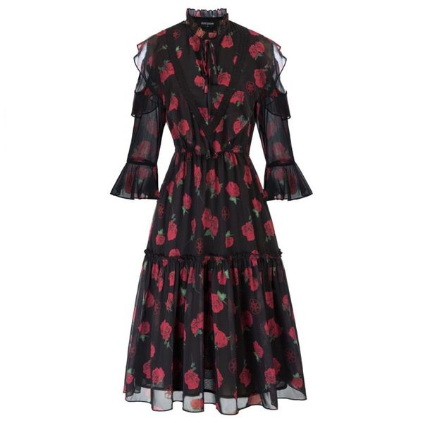 casual dresses sd women renaissance chiffon dress 3/4 sleeve v-neck elastic waist a-line lightweight flared silhouette, Black;gray
casual dresses sd women renaissance chiffon dress 3/4 sleeve v-neck elastic waist a-line lightweight flared silhouette, Black;gray