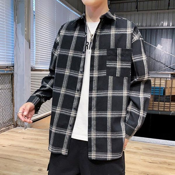 men's casual shirts men's casual shirts men plaid shirt pocket loose long sleeve button blouse cardigan blouses vintage clothes ov, White;black
men's casual shirts men's casual shirts men plaid shirt pocket loose long sleeve button blouse cardigan blouses vintage clothes ov, White;black
