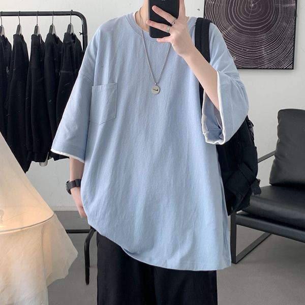 hoodies summer cotton t-shirt men's fashion casual fake two-piece tshirt men streetwear korean loose oversize short-sleeved t shirt men, Black
hoodies summer cotton t-shirt men's fashion casual fake two-piece tshirt men streetwear korean loose oversize short-sleeved t shirt men, Black