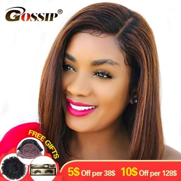 13x6 lace front human hair bob wigs 180 density straight wig short for black women gossip remy hair1, Black;brown
13x6 lace front human hair bob wigs 180 density straight wig short for black women gossip remy hair1, Black;brown