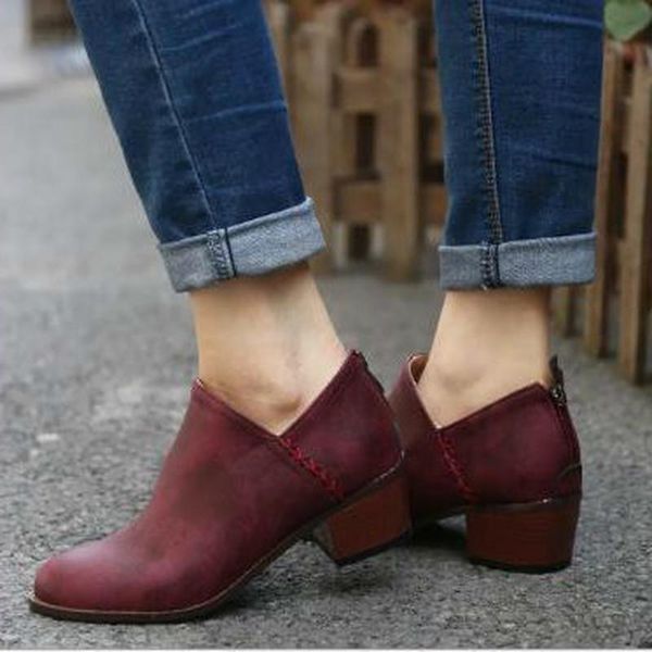 boots women ankle chaussure booties mid heel pumps vintage pu leather gladiator plus size shoes woman zapatos mujer sapato d1675, Black
boots women ankle chaussure booties mid heel pumps vintage pu leather gladiator plus size shoes woman zapatos mujer sapato d1675, Black