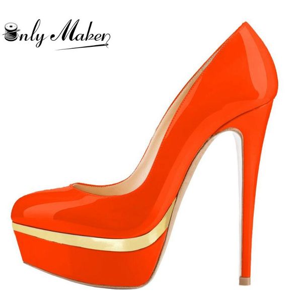 dress shoes onlymaker women's pumps 16cm thin high heels comfortable platform stilettos patent leather party dressing, Black
dress shoes onlymaker women's pumps 16cm thin high heels comfortable platform stilettos patent leather party dressing, Black