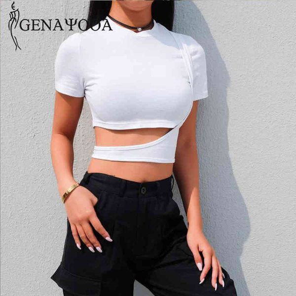 genayooa fitness t-shirt irregular solid streetwear short t shirt women white hollow out slim harajuku crop 210417
genayooa fitness t-shirt irregular solid streetwear short t shirt women white hollow out slim harajuku crop 210417
