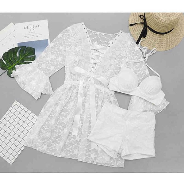 swimwear swimsuit women's three piece white bandage conservative long bikini cover up fashion ladies solid push-up, White;black
swimwear swimsuit women's three piece white bandage conservative long bikini cover up fashion ladies solid push-up, White;black