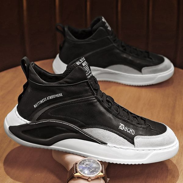 464748 size 2021spring new mens sneakers mid-board shoes white shoes fashion trend student casual shoes mens, Black;white
464748 size 2021spring new mens sneakers mid-board shoes white shoes fashion trend student casual shoes mens, Black;white