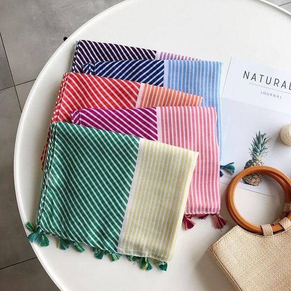 scarves 2021 fashion classic women spring autumn printing stripes cotton all kinds shawls sun proof beach thin, Blue;gray
scarves 2021 fashion classic women spring autumn printing stripes cotton all kinds shawls sun proof beach thin, Blue;gray
