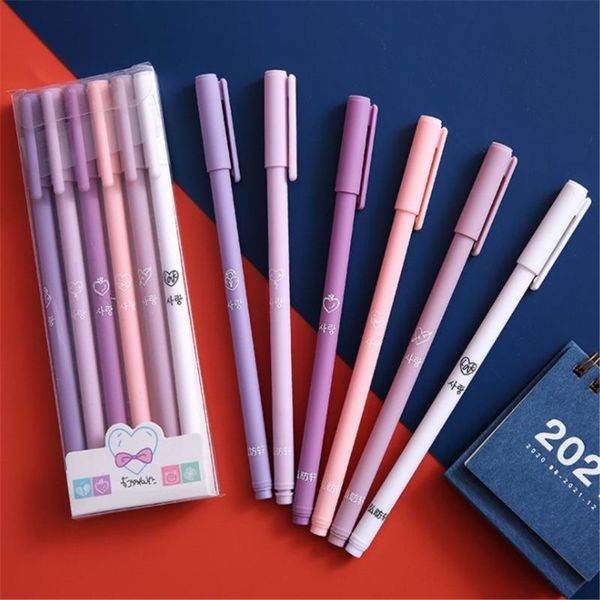 6pcs/boxed morandi color gel pens set 0.5mm black ink neutral pen pencils writing school office supplies
6pcs/boxed morandi color gel pens set 0.5mm black ink neutral pen pencils writing school office supplies