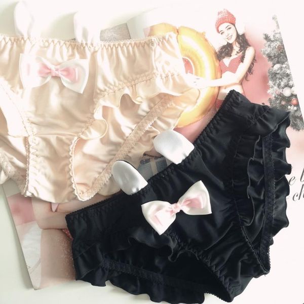 women's panties ladies girl cute bow cotton underwear women ruffle seamless solid ears briefs cartoon lingerie student underpants, Black;pink
women's panties ladies girl cute bow cotton underwear women ruffle seamless solid ears briefs cartoon lingerie student underpants, Black;pink