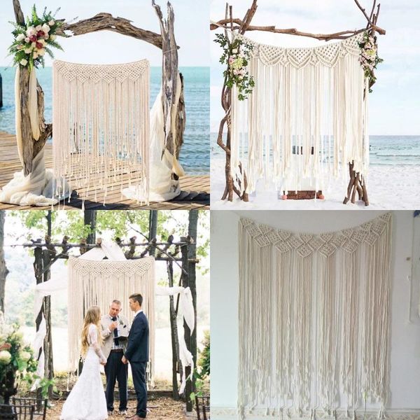 tapestries nordic hand-woven tapestry macrame curtain bohemian boho backdrop decoration wall hanging blanket for home wedding art 100*115cm
tapestries nordic hand-woven tapestry macrame curtain bohemian boho backdrop decoration wall hanging blanket for home wedding art 100*115cm